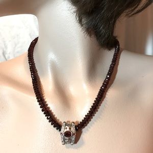 Garnet Beads Necklace